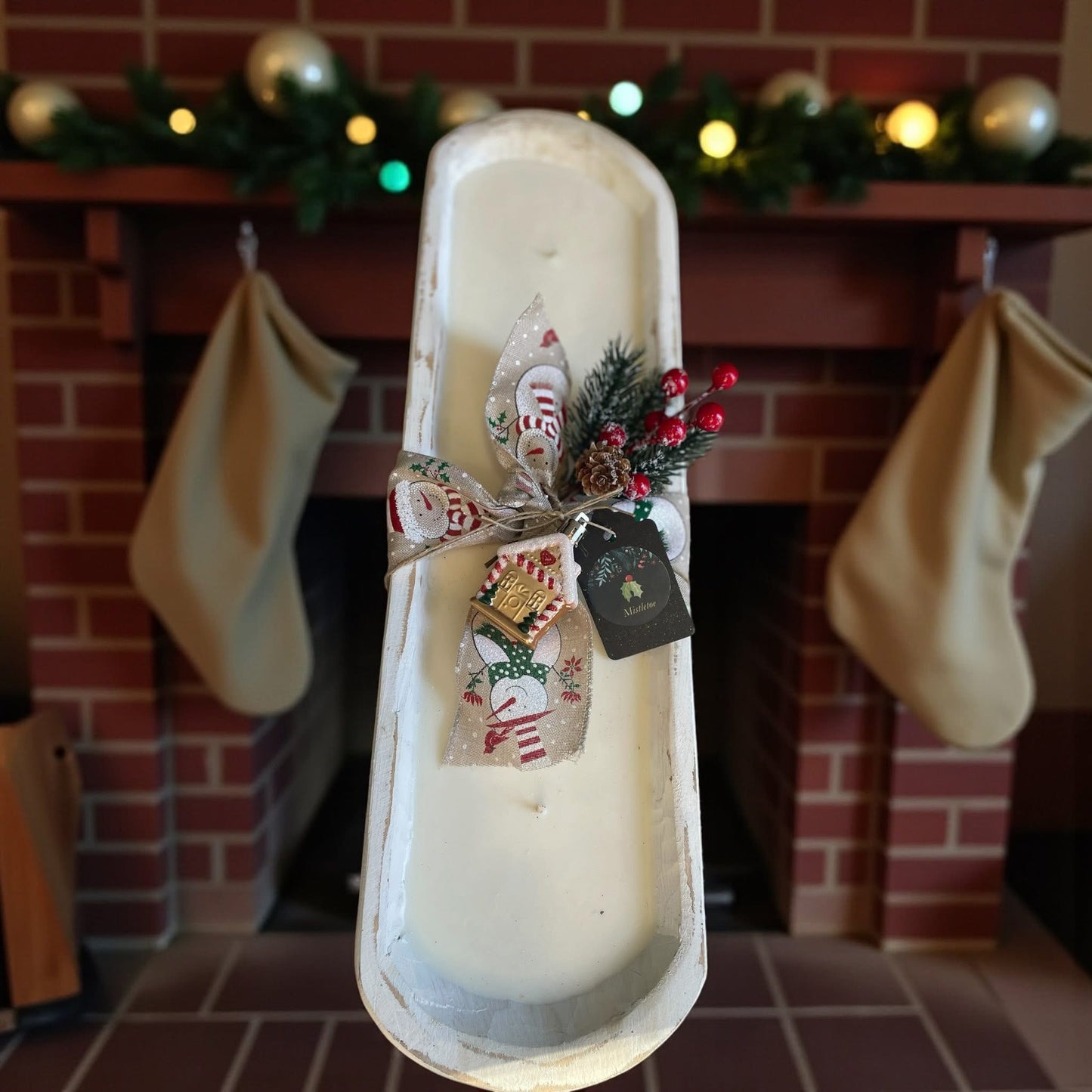 Large White Dough Bowl