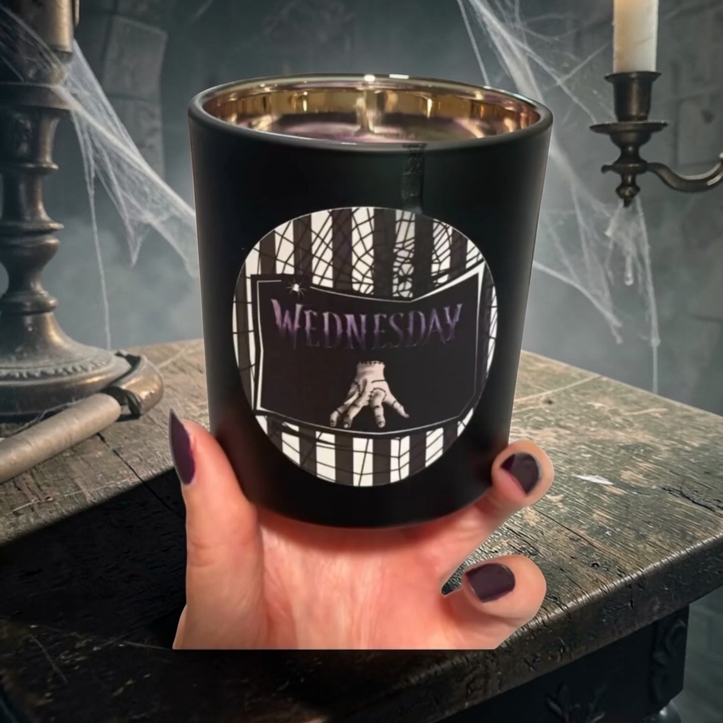 Wednesday Addams Candle 🖤