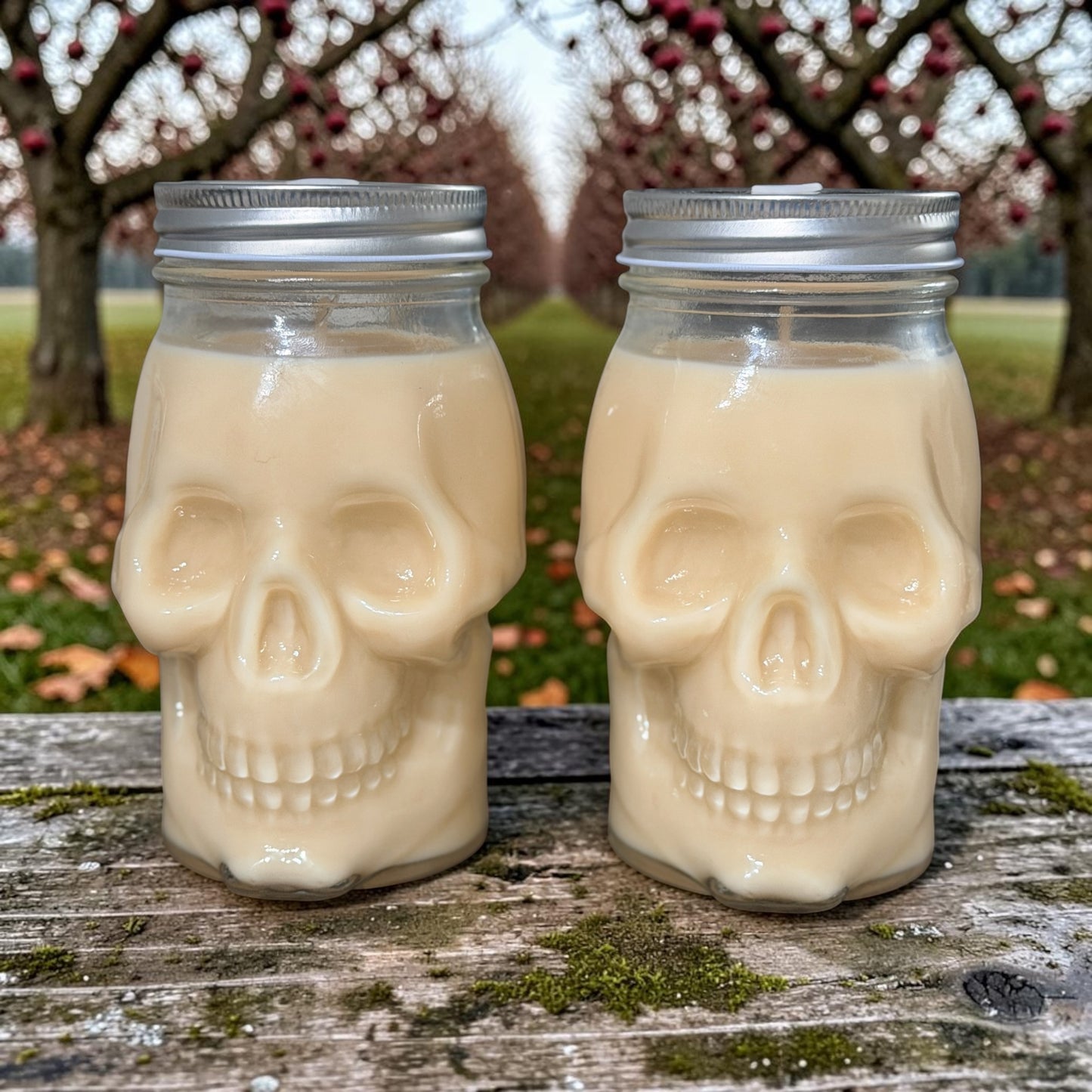 Skull Mason Jar Candle
