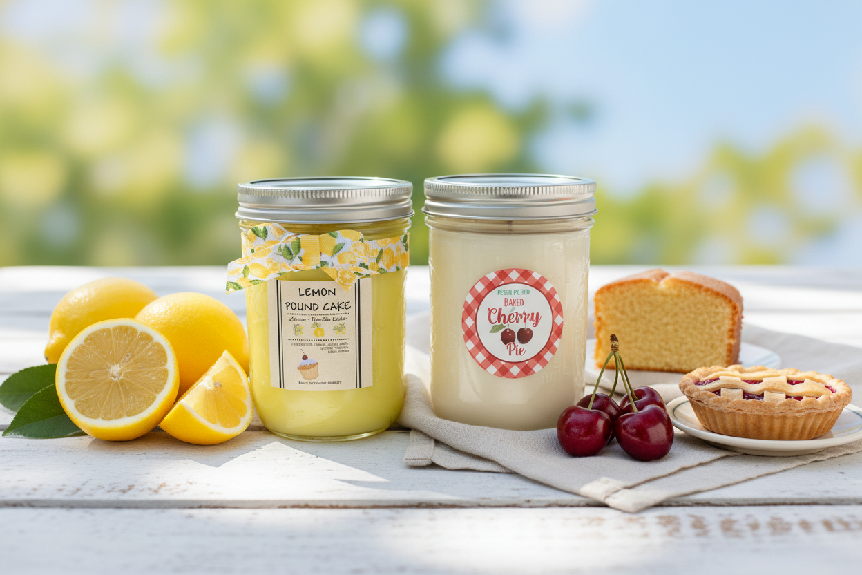 Lemon Poundcake and Cherry Pie warm weather styling