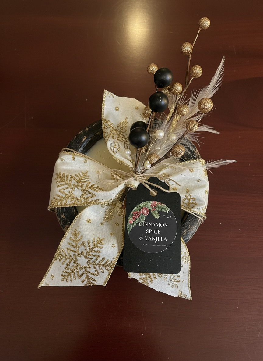 Elegant Black Bowl Candle