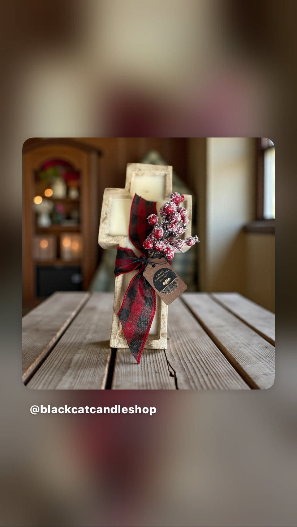 Cross Candle - Handcrafted Scented Candle