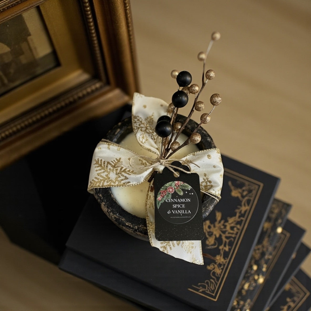 Elegant Black Bowl Candle