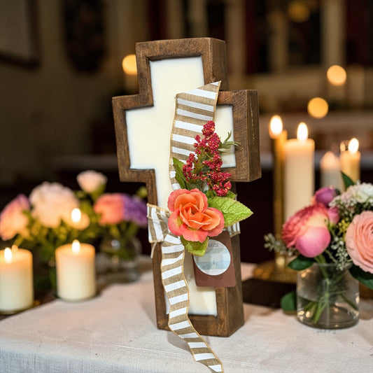 Cross Candle - Handcrafted Scented Candle
