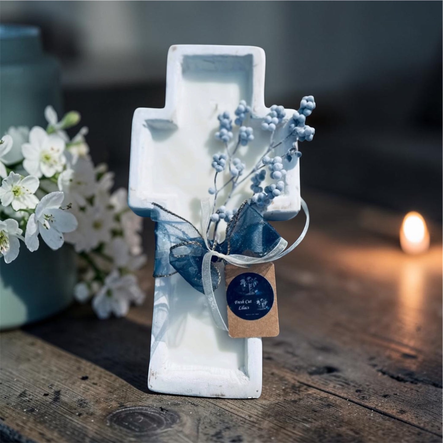 Cross Candle - Handcrafted Scented Candle