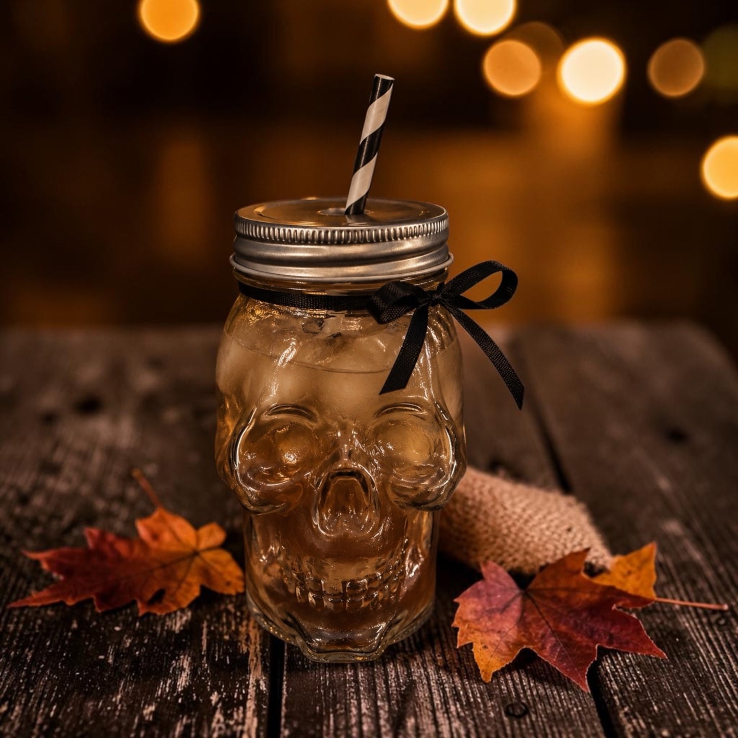 Skull Mason Jar Candle