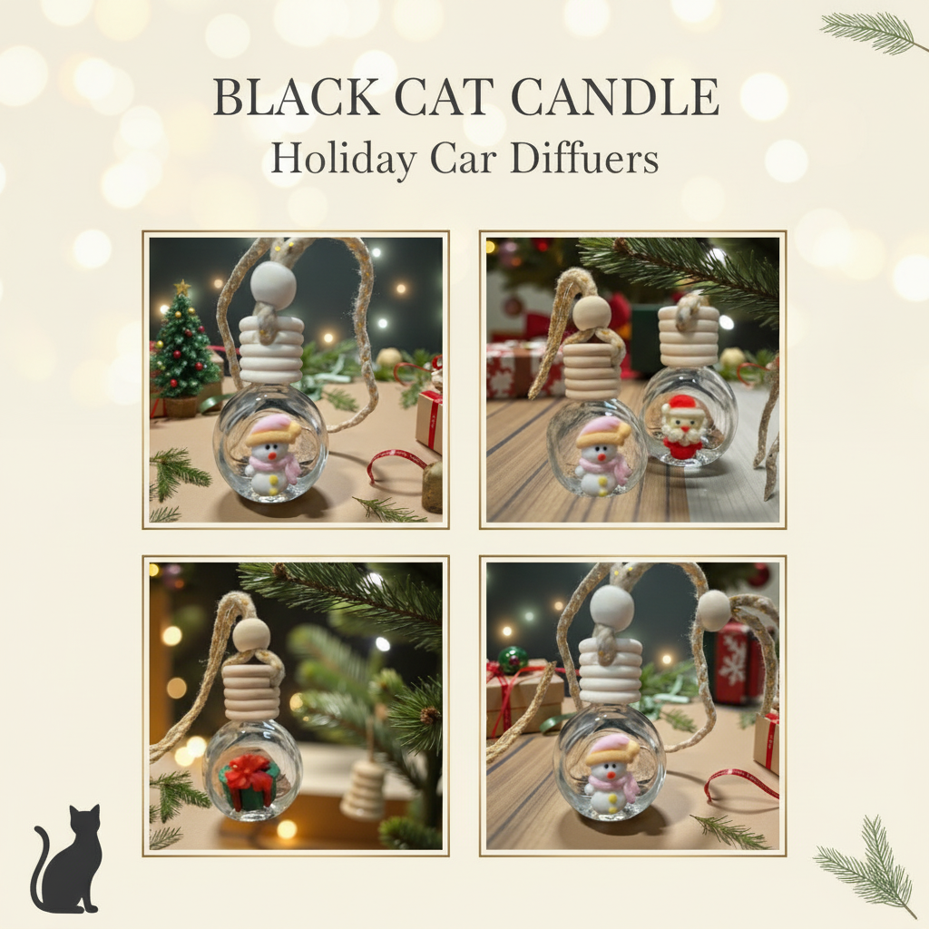 Black Cat Candle Holiday Car Diffusers Banner