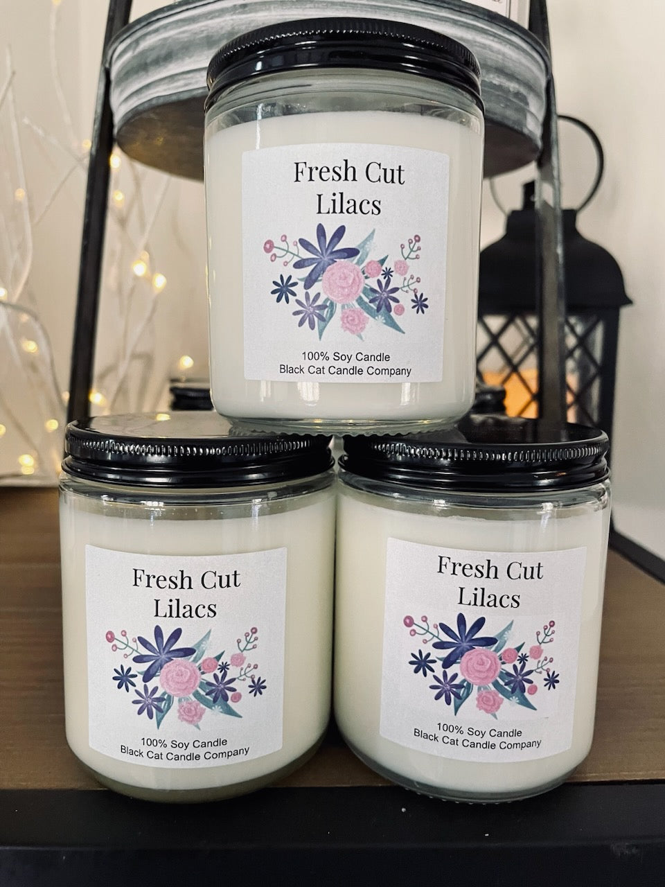 Fresh Cut Lilacs Black Cat Candle